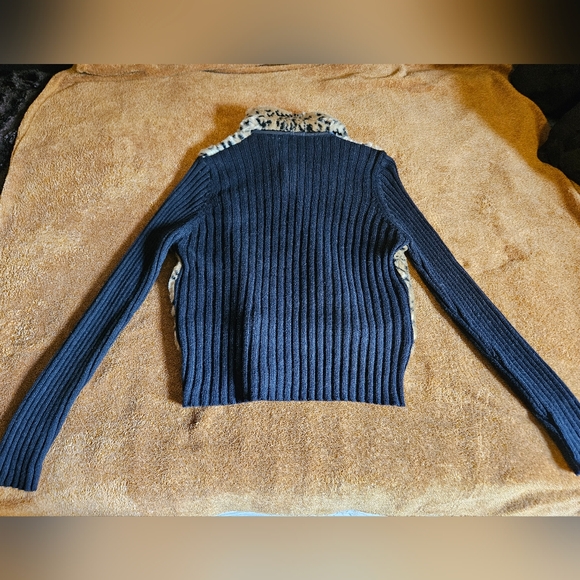 TIAR BRAND faux leopard and black knit jacket - Picture 14 of 17